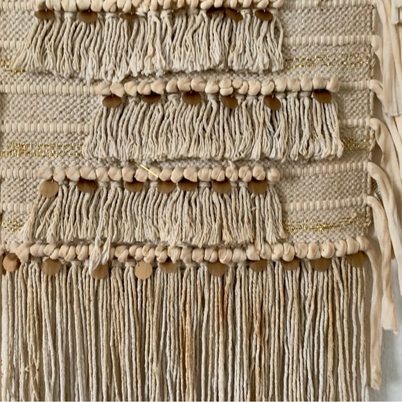 Karma living wall boho chic Macrame Bubble Fabric Art wall hanging 15/32” - Picture 9 of 11